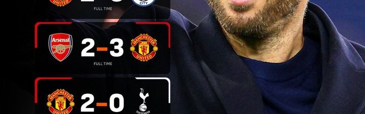 两胜阿森纳！两次执教曼联期间，卡里克英超面对传统big6从未输球